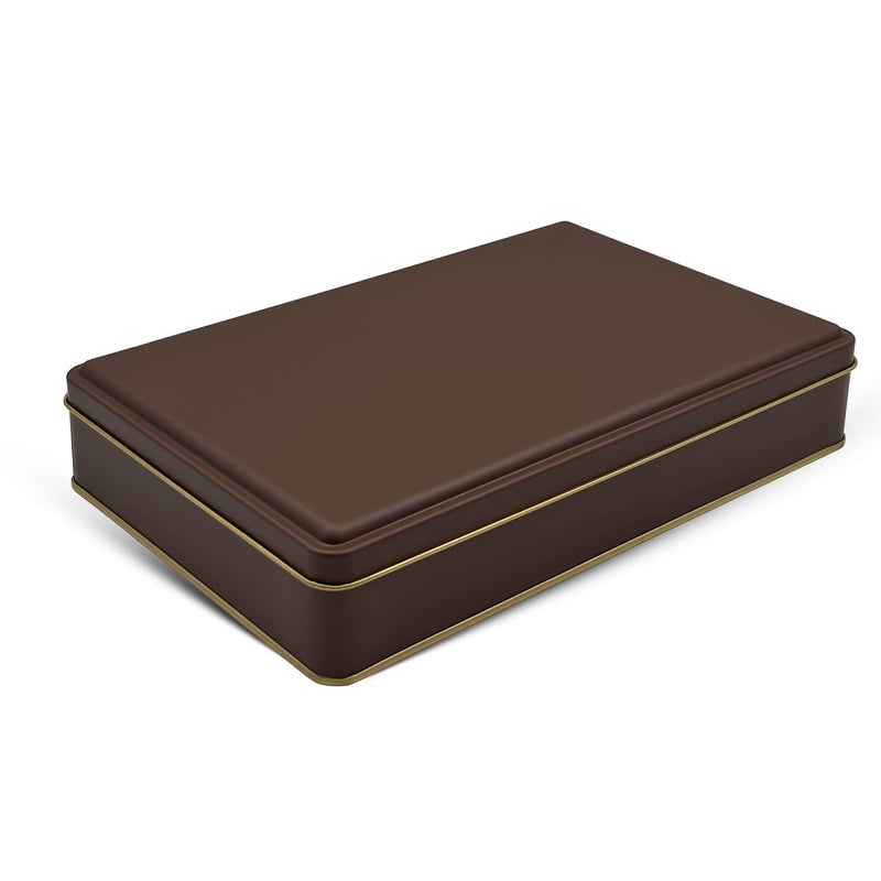 126 Adet Kahverengi Dikdörtgen Metal Kutu - 17 cm x 26 cm x 4 cm