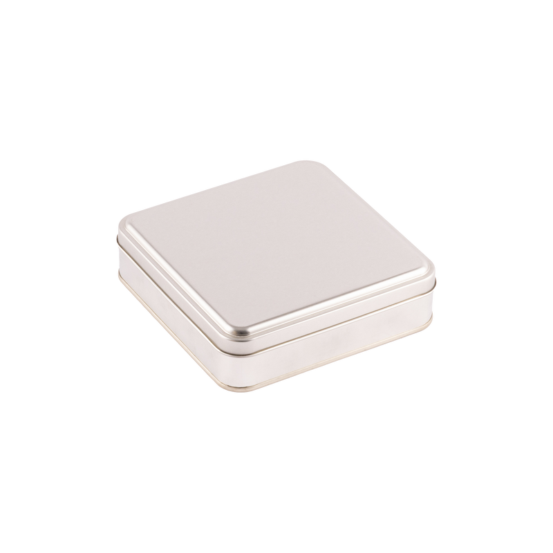 72 Adet Silver Kare Metal Kutu - 16 cm x 16 cm x 4 cm