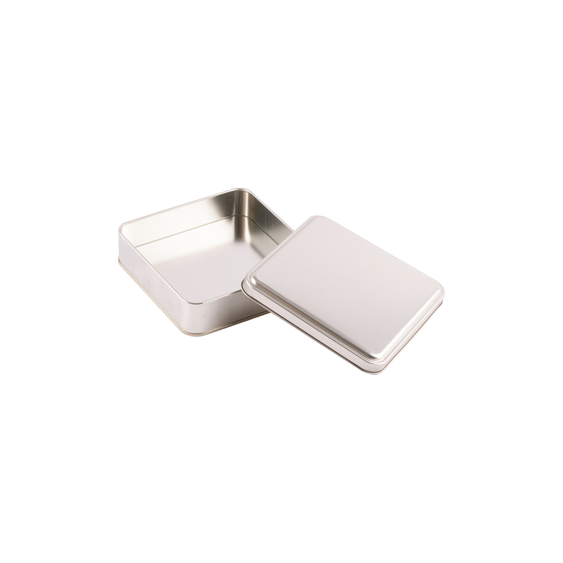 72 Adet Silver Kare Metal Kutu - 16 cm x 16 cm x 4 cm