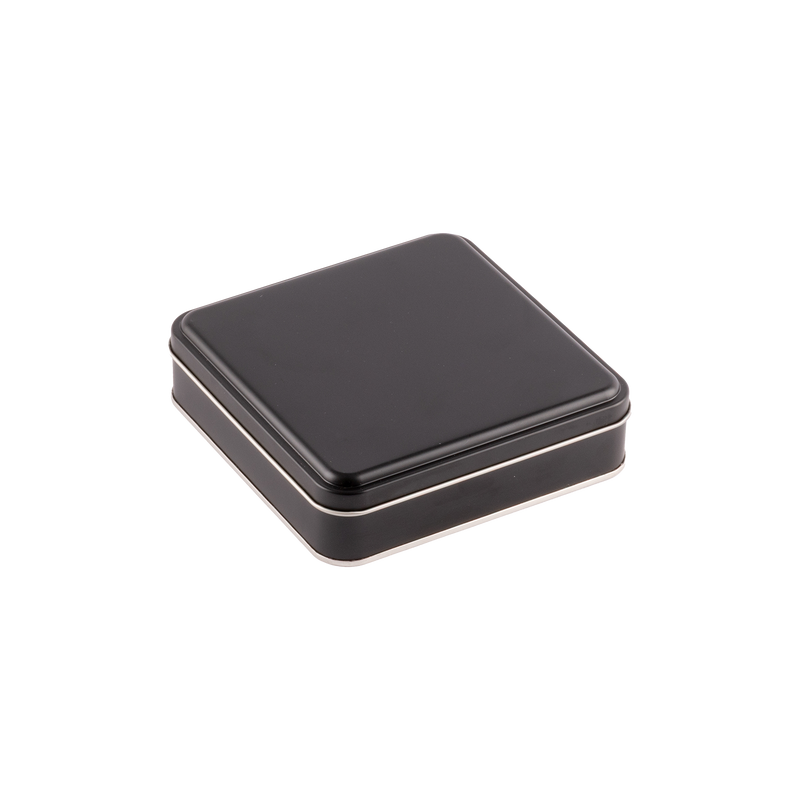 72 Adet Siyah Kare Metal Kutu - 16 cm x 16 cm x 4 cm