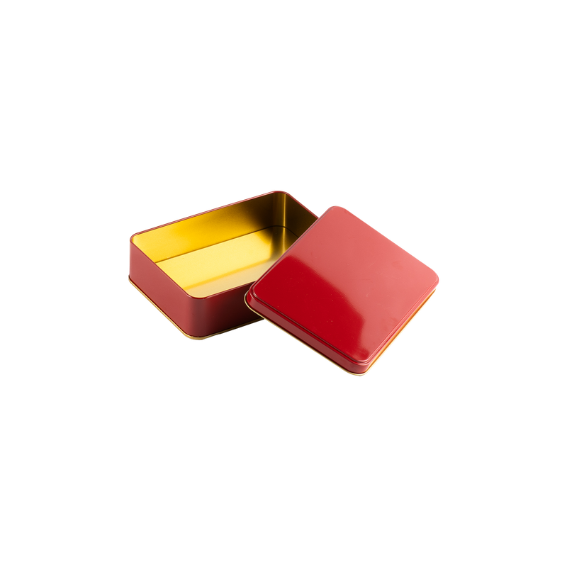 60 Adet Kırmızı Dikdörtgen Metal Kutu - 13.5 cm x 19 cm x 4 cm
