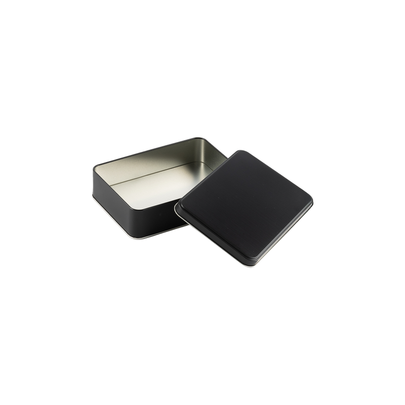 60 Adet Siyah Dikdörtgen Metal Kutu - 13.5 cm x 19 cm x 4 cm