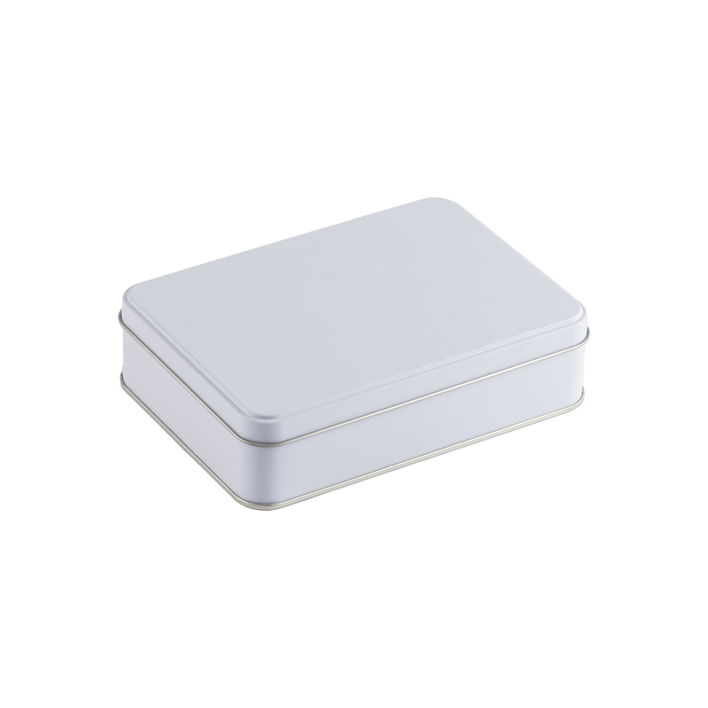 60 Adet Beyaz Dikdörtgen Metal Kutu - 13.5 cm x 19 cm x 4 cm