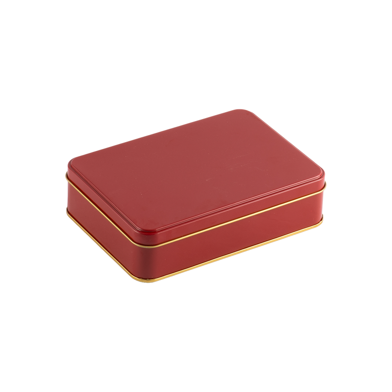 60 Adet Kırmızı Dikdörtgen Metal Kutu - 13.5 cm x 19 cm x 4 cm