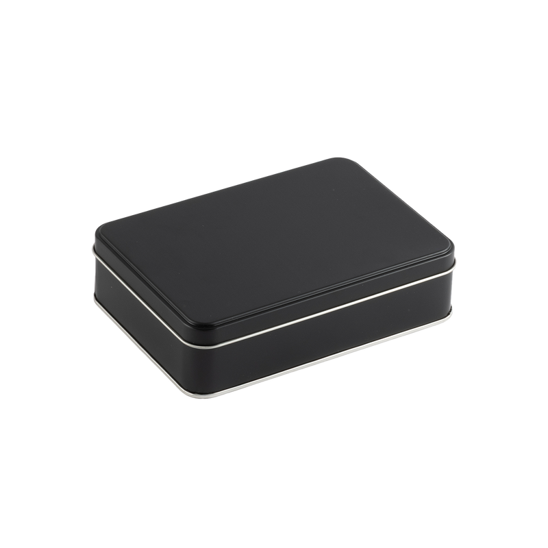 60 Adet Siyah Dikdörtgen Metal Kutu - 13.5 cm x 19 cm x 4 cm