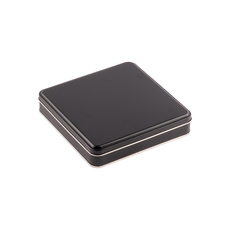 48 Adet Siyah Kare Metal Kutu - 19.8 cm x 19.8 cm x 4 cm