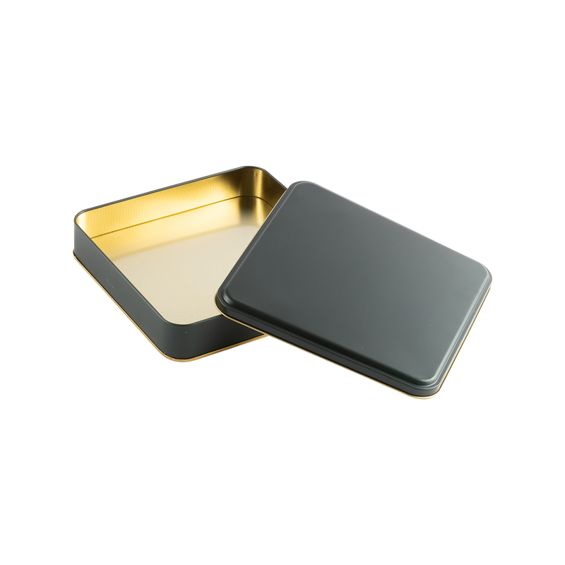 36 Adet Yeşil Kare Metal Kutu - 21.5 cm x 21.5 cm x 4 cm