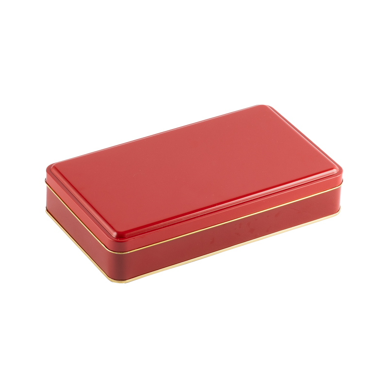 48 Adet Kırmızı Dikdörtgen Metal Kutu - 14 cm x 24 cm x 4 cm