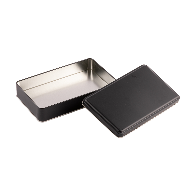 48 Adet Siyah Dikdörtgen Metal Kutu - 14 cm x 24 cm x 4 cm