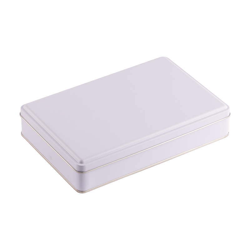 35 Adet Beyaz Dikdörtgen Metal Kutu - 17 cm x 26 cm x 4 cm