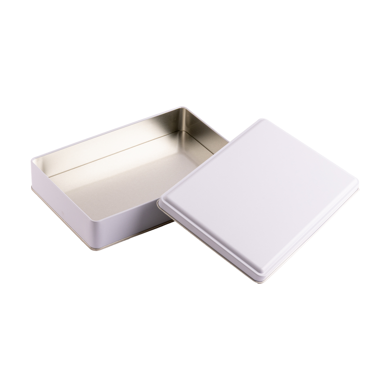 35 Adet Beyaz Dikdörtgen Metal Kutu - 17 cm x 26 cm x 4 cm