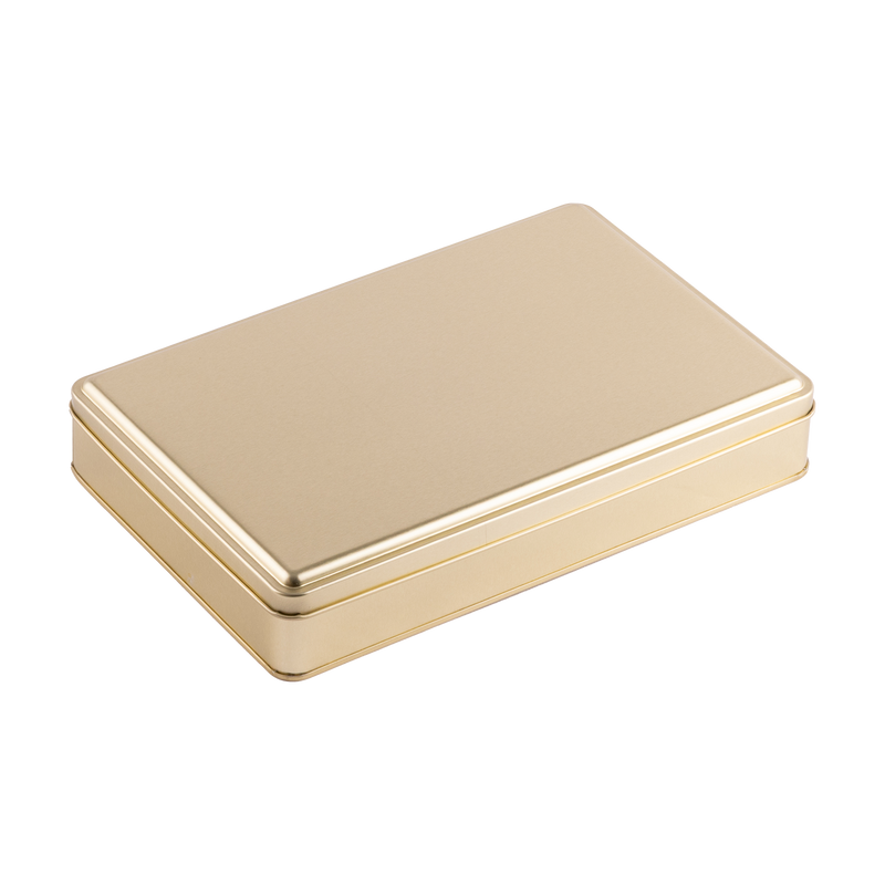 35 Adet Gold Dikdörtgen Metal Kutu - 17 cm x 26 cm x 4 cm