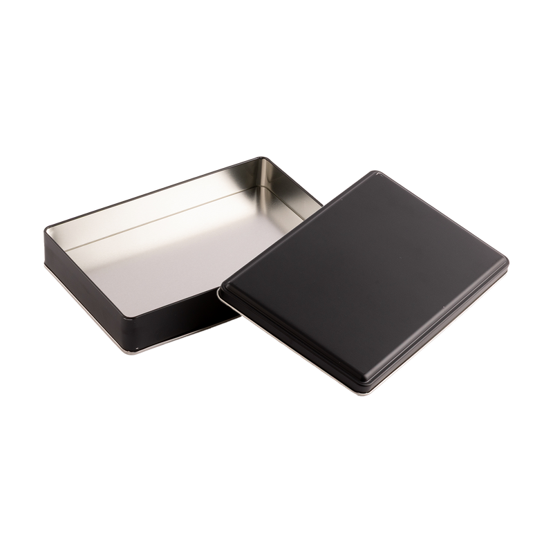 35 Adet Siyah Dikdörtgen Metal Kutu - 17 cm x 26 cm x 4 cm