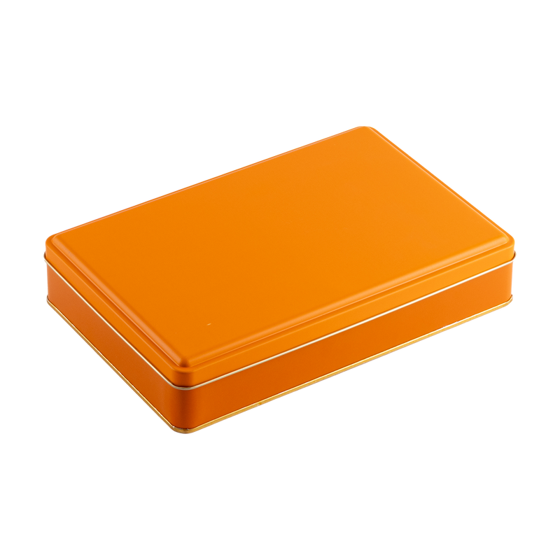 35 Adet Turuncu Dikdörtgen Metal Kutu - 17 cm x 26 cm x 4 cm