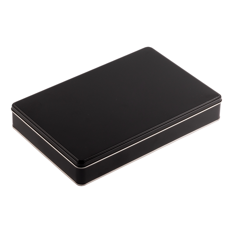 25 Adet Siyah Dikdörtgen Metal Kutu - 30 cm x 20 cm x 4 cm