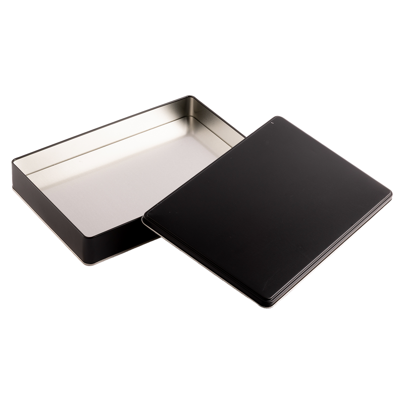 25 Adet Siyah Dikdörtgen Metal Kutu - 30 cm x 20 cm x 4 cm
