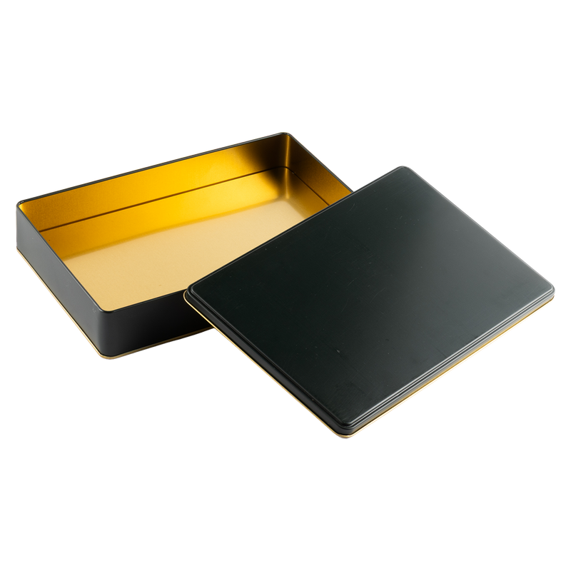 25 Adet Yeşil Dikdörtgen Metal Kutu - 30 cm x 20 cm x 4 cm