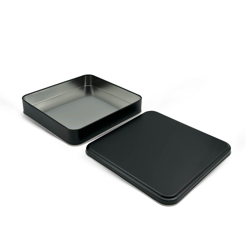 108 Adet Siyah Kare Metal Kutu - 21.5 cm x 21.5 cm x 4 cm