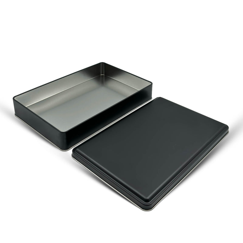 126 Adet Siyah Dikdörtgen Metal Kutu - 17 cm x 26 cm x 4 cm