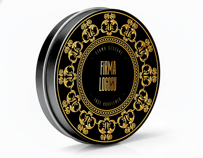 200 Adet Hazır Tasarımlı Yuvarlak Kuruyemiş Kutusu – 21.5 cm Çap x 4 cm