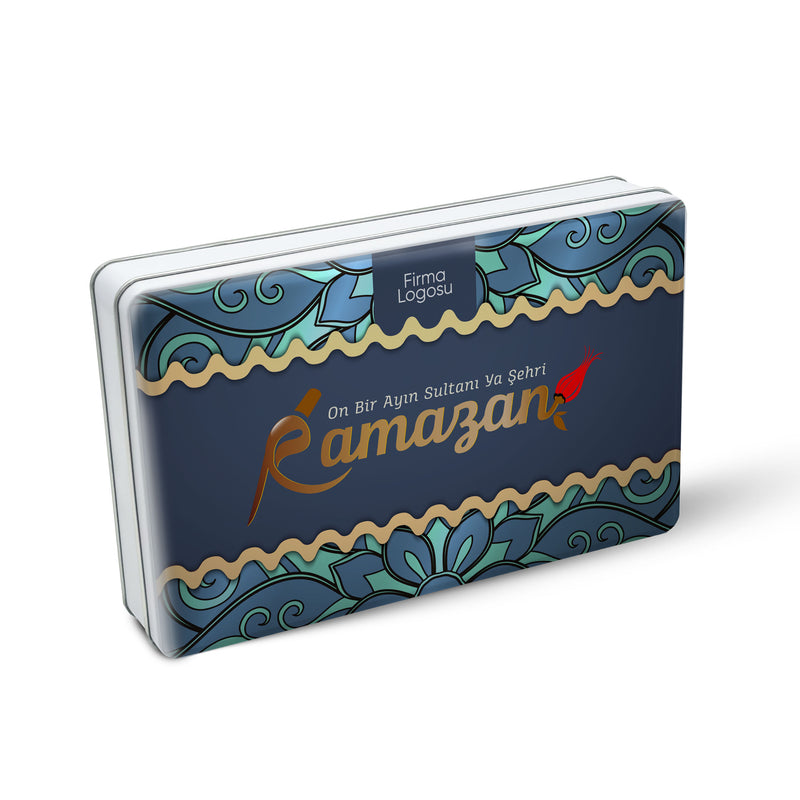 252 Adet Ramazan Temalı Hazır Tasarımlı Dikdörtgen Metal Kutu – 17 cm x 26 cm x 4 cm