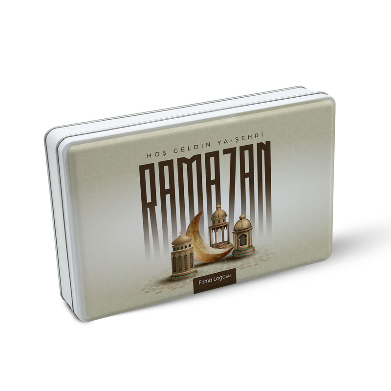 252 Adet Ramazan Temalı Hazır Tasarımlı Dikdörtgen Metal Kutu – 17 cm x 26 cm x 4 cm