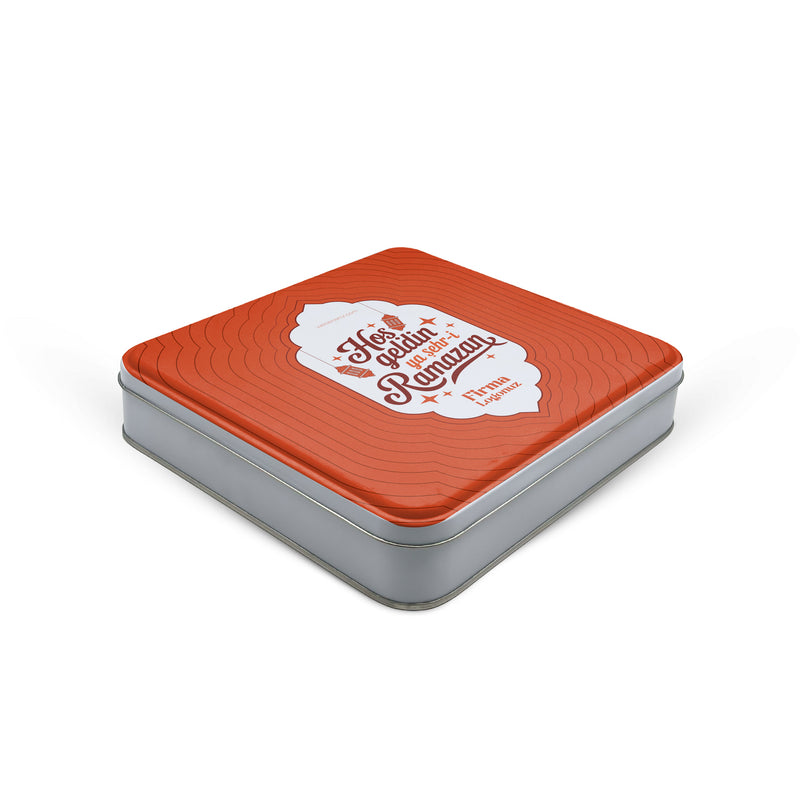 216 Adet Ramazan Temalı Baskılı Kare Metal Kutu – 21.5cm x 21.5cm x 4cm